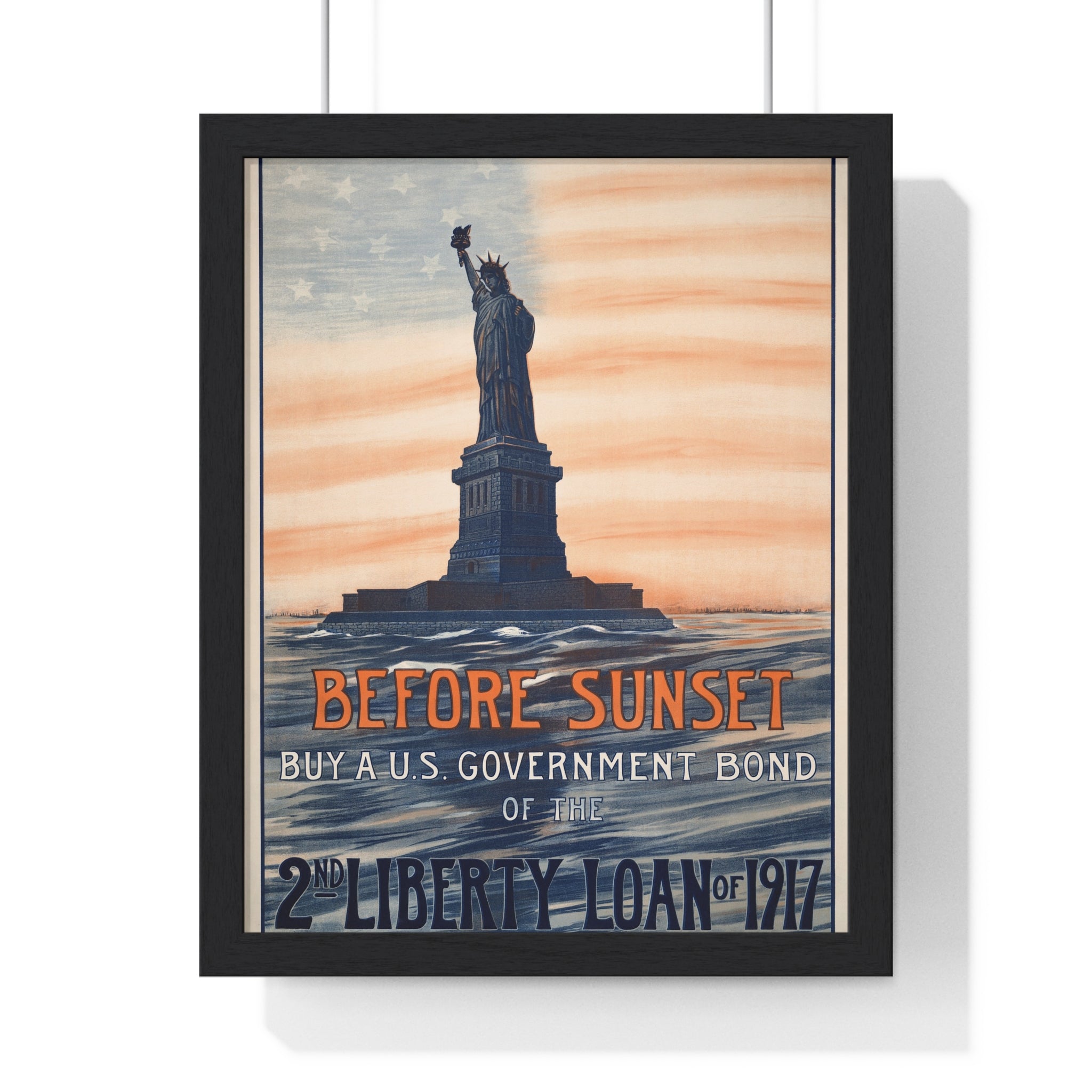 Vertical Framed Poster - Vintage Liberty Bond Wall Art