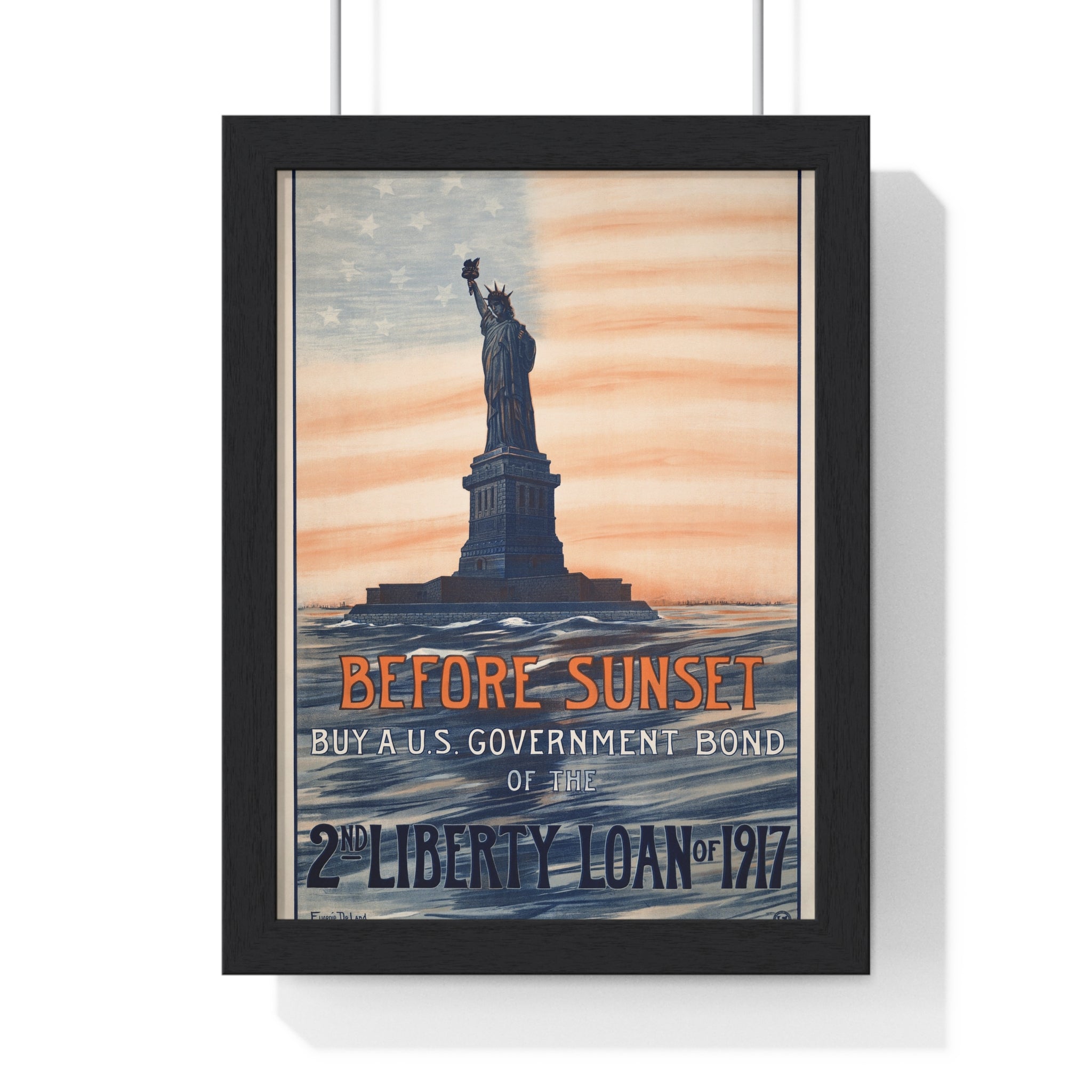 Vertical Framed Poster - Vintage Liberty Bond Wall Art
